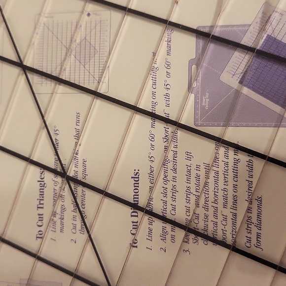 NWT June Tailor shrt cut cutting guide for crafts, quilting, squares, triangles - Picture 12 of 14